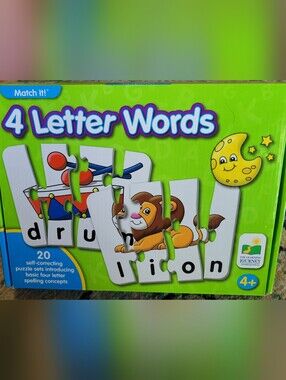 Match It, 4 Letter Words Puzzles